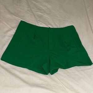 Women’s High Rise Emerald Green Shorts